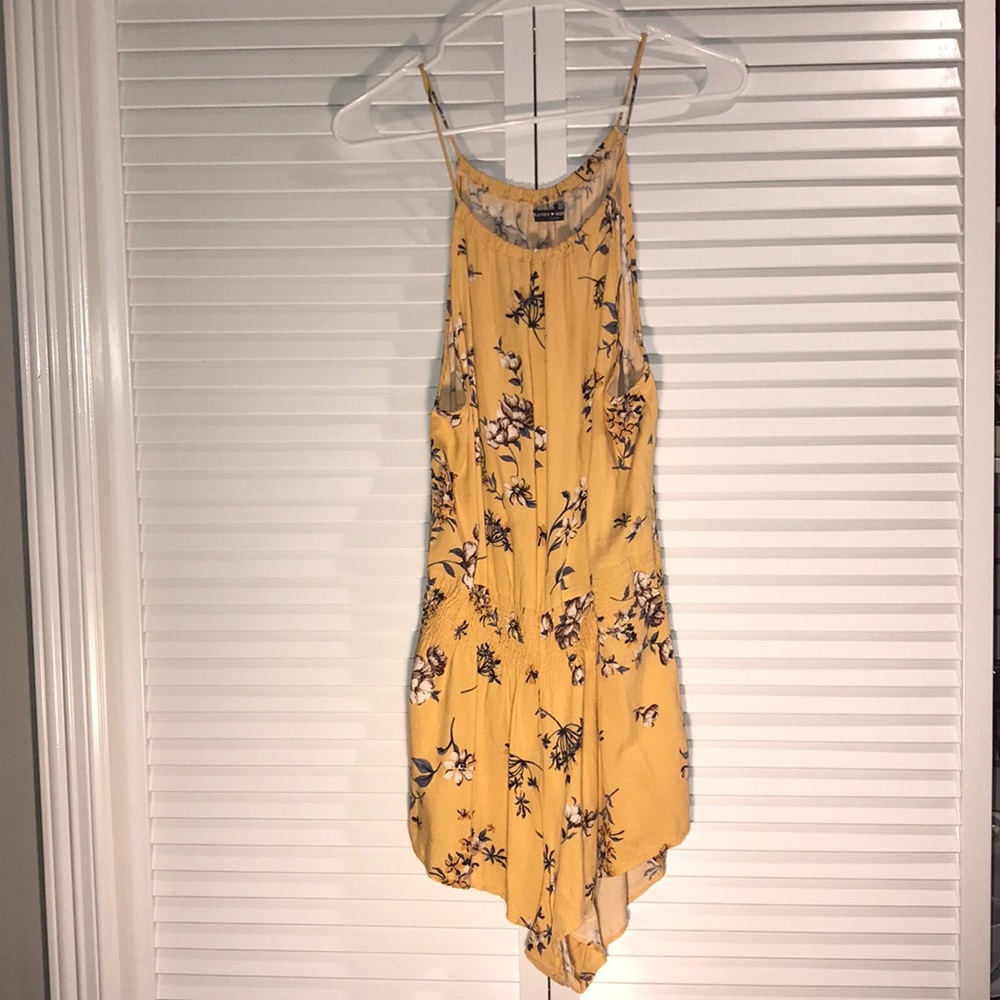 RARE Brandy Melville Yellow Floral Blanche Romper
